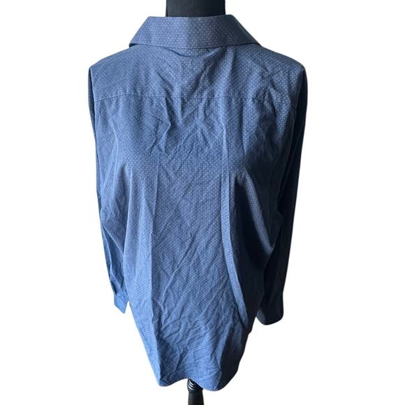 Lucky Brand Men’s Blue Slim Fit Stretch Button-Up Shirt - Picture 6 of 9